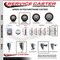 Service Caster 35 Inch Maroon Polyurethane Wheel Swivel 34 Inch Threaded Stem Caster with Brake SCC SCC-TS20S3514-PPUB-MRN-PLB-34212 - alternate 4